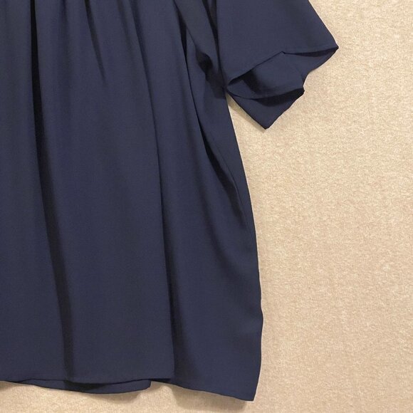 Loft Blouse Women's Small Dark Blue Flared Sleeves - Picture 10 of 10